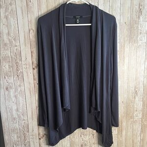 3/$15 ☮️ Midnight Gray Shrug with Waterfall Draping